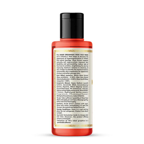 Khadi Organique Rose Face Wash