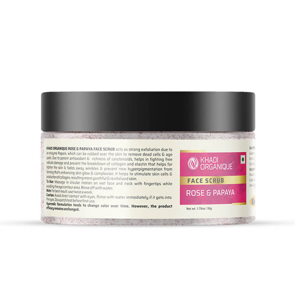 Khadi Organique Rose & Papaya Face Scrub