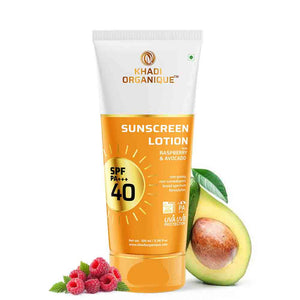 Khadi Organique Sunscreen Lotion SPF 40 With Raspberry & Avocado