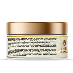 Khadi Organique Vitamin C Day Cream With SPF 30 For Dark Spots & Dull Skin - 50gm