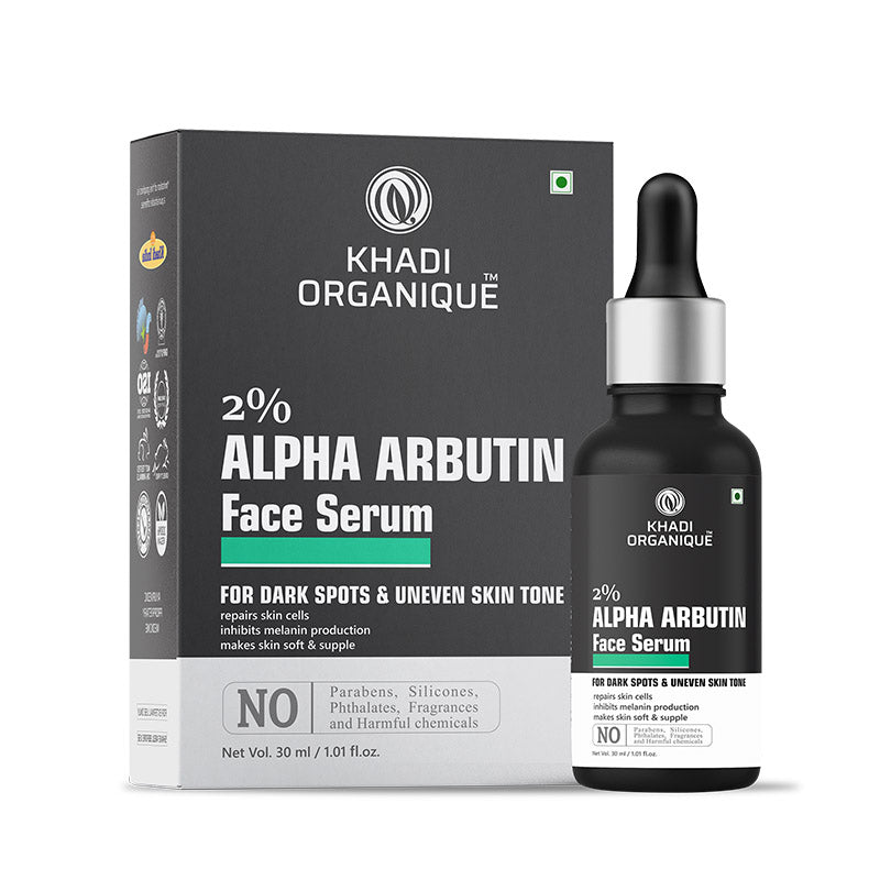 KHADI ORGANIQUE 2% ALPHA ARBUTIN FACE SERUM - 30 ml
