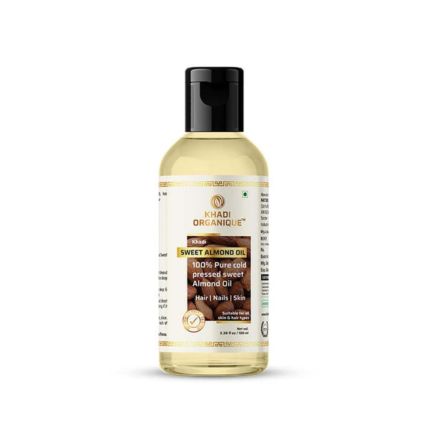 Khadi Organique Sweet Almond Oil (100% Cold Pressed Oil) 100ml