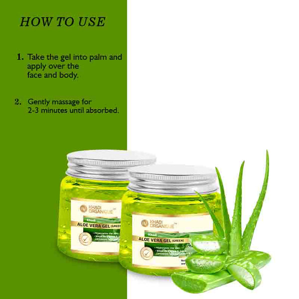 Khadi Organique Aloe Vera - Green Gel - pack of 2