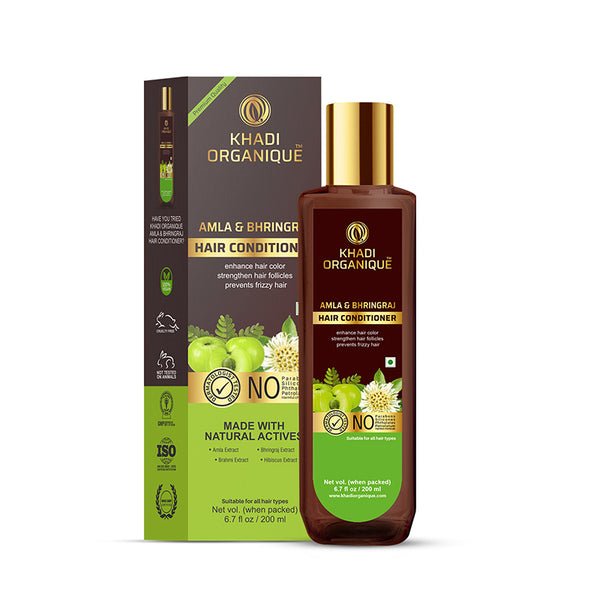 Khadi Organique Amla Bhringraj Hair Conditioner  - SLS And Paraben Free-200 ml