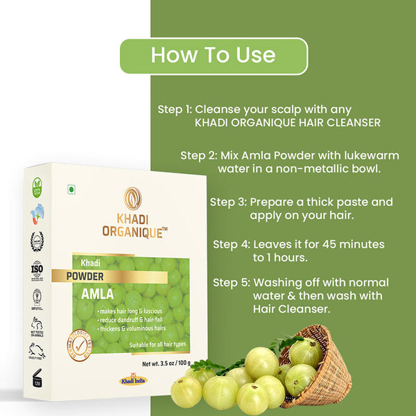KHADI ORGANIQUE  AMLA POWDER - 100g