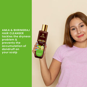 Khadi Organique Amla & Bhringraj Hair Cleanser/Shampoo - SLS and Paraben Free-200 ml