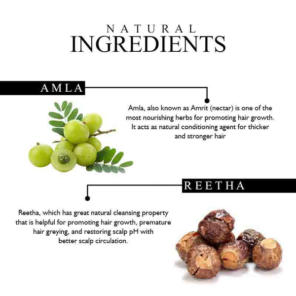 Khadi Organique Amla & Reetha Hair Cleanser - Pack of 2