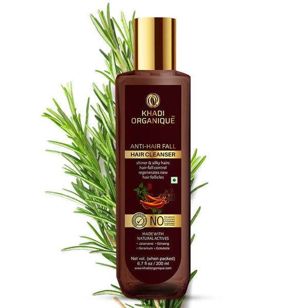 Khadi Organique Anti Hair Fall Cleanser/Shampoo - SLS And Paraben Free-200 ml