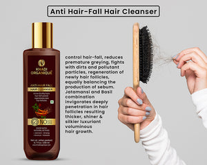 Khadi Organique Anti Hair Fall Cleanser/Shampoo - SLS And Paraben Free-200 ml