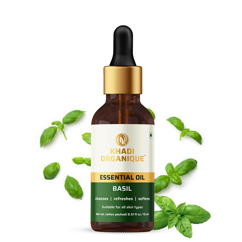 Khadi Organique Basil Essential Oil - 15 Ml