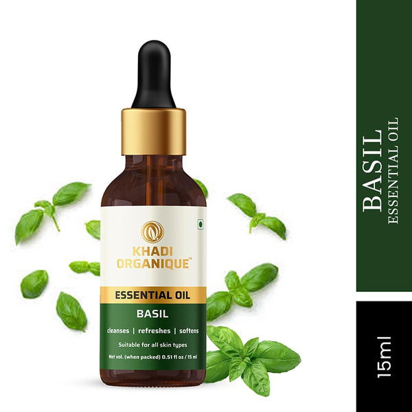 Khadi Organique Basil Essential Oil - 15 Ml