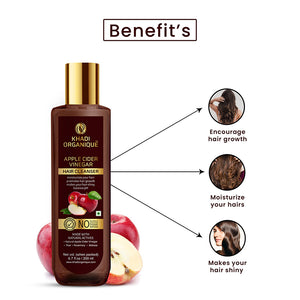 Khadi Organique Apple Cider Vinegar Hair Cleanser/Shampoo - SLS And Paraben Free-200 ml