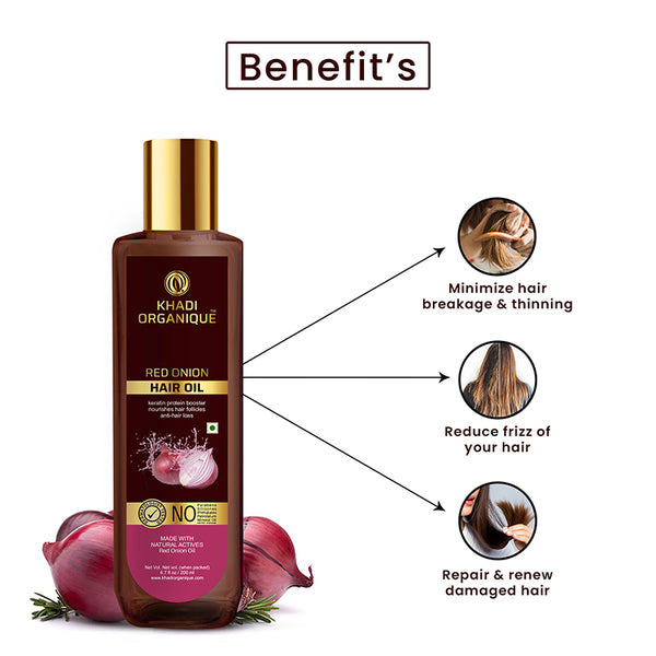 Khadi Organique Red Onion Hair Oil-200 ml