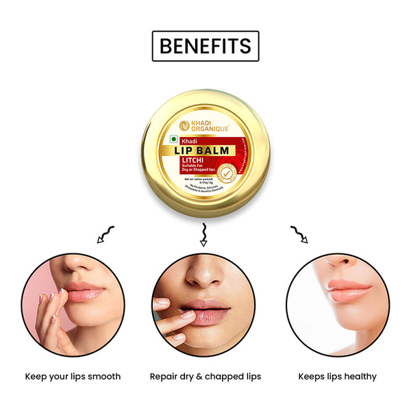 Khadi Organique Litchi Lip Balm