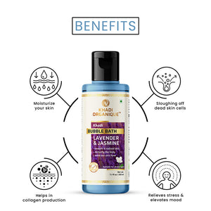 Khadi Organique Lavender & Jasmine Bubble Bath - SLS And Paraben Free