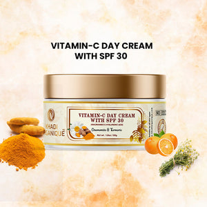 Khadi Organique Vitamin C Day Cream With SPF 30 For Dark Spots & Dull Skin - 50gm