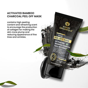 Khadi Organique Activated Bamboo Charcoal Peel Off Mask  - SLS And Paraben Free