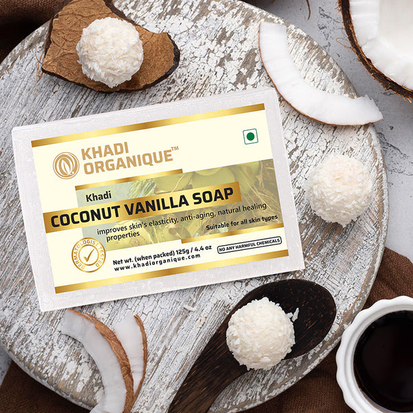 KHADI ORGANIQUE COCONUT VANILLA SOAP (Pack Of 3)
