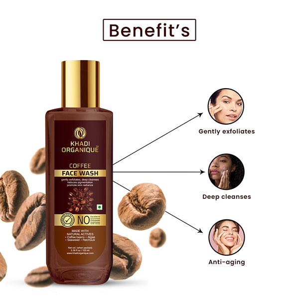 Khadi Organique Coffee Face Wash- SLS And Paraben Free-100 ml