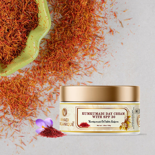 Khadi Organique Kumkumadi Day Cream With SPF 30 For Natural Skin Brightening - 50GM