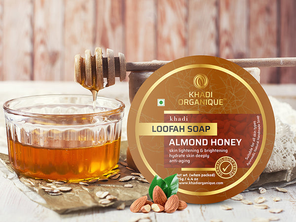 Khadi Organique Almond Honey Loofah Soap
