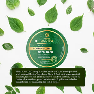 Khadi Organique Neem Basil Loofah Soap