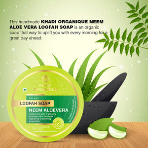 Khadi Organique Neem Aloe Vera Loofah Soap