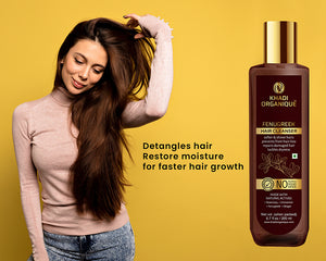 Khadi Organique Fenugreek Hair Cleanser/Shampoo - SLS And Paraben Free-200 ml