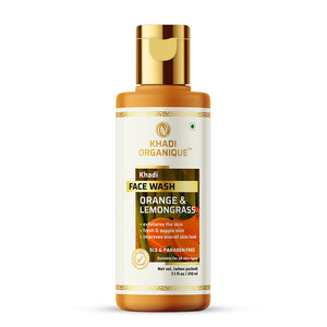 Khadi Organique Orange & Lemongrass Face Wash (SLS & PARABEN FREE)