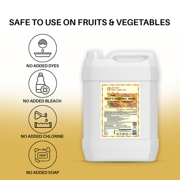 Khadi Organique Fruit And Vegetable Wash - 5L