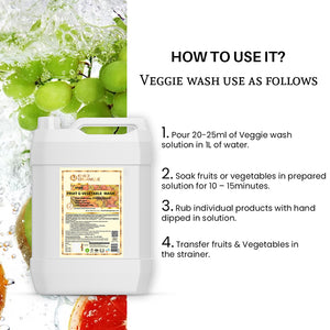 Khadi Organique Fruit And Vegetable Wash - 5L