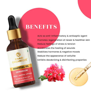Khadi Organique Geranium Essential Oil  - 15 ml