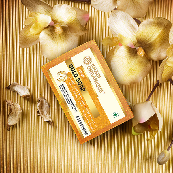 KHADI ORGANIQUE GOLD SOAP (Pack Of 3)