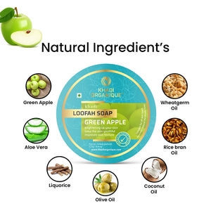 Khadi Organique Green Apple Loofah Soap