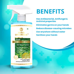 Khadi Organique Hand Sanitizer Liquid Spray - 500ml