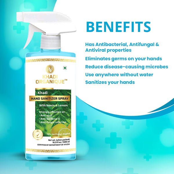 Khadi Organique Hand Sanitizer Liquid Spray - 500ml