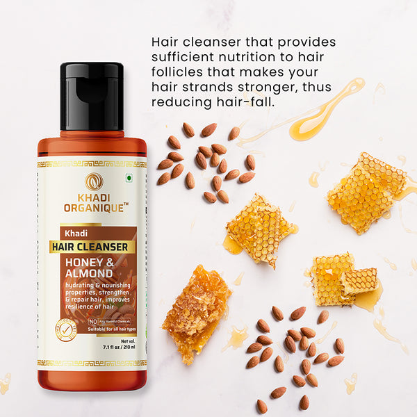 Khadi Organique Honey Almond Hair Cleanser (Shampoo) - 210ml