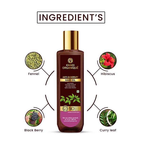 Khadi Organique Anti Dandruff Hair Oil-200 ml