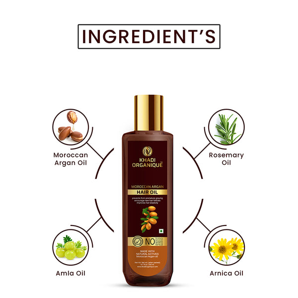 Khadi Organique Moroccan Argan Hair Oil-200ML