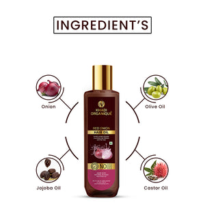 Khadi Organique Red Onion Hair Oil-200 ml