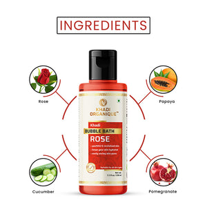 Khadi Organique Rose Bubble Bath