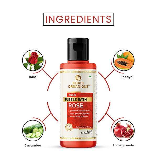 Khadi Organique Rose Bubble Bath