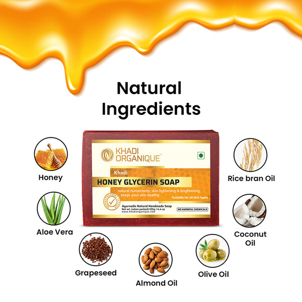 Khadi Organique Honey Glycerin Soap Combo Kit
