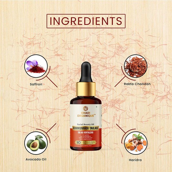KHADI ORGANIQUE KUMKUMADI TAILAM-15 ml
