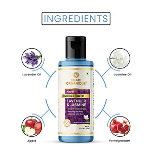 Khadi Organique Lavender & Jasmine Bubble Bath - SLS And Paraben Free