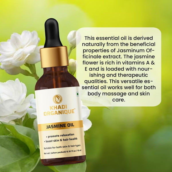 Khadi Organique Jasmine Aromatic Oil  - 15 ml