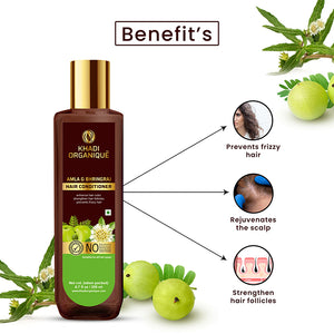 Khadi Organique Amla Bhringraj Hair Conditioner  - SLS And Paraben Free-200 ml