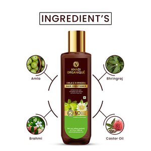 Khadi Organique Amla Bhringraj Hair Conditioner  - SLS And Paraben Free-200 ml