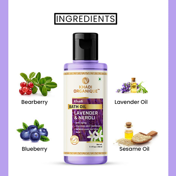 Khadi Organique Lavender & Neroli Bath Oil