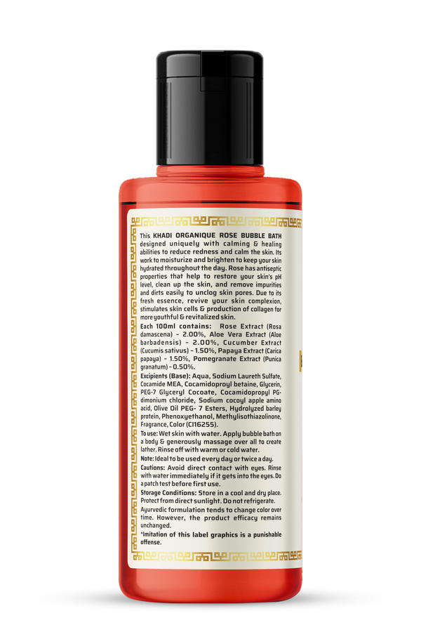 Khadi Organique Rose Bubble Bath